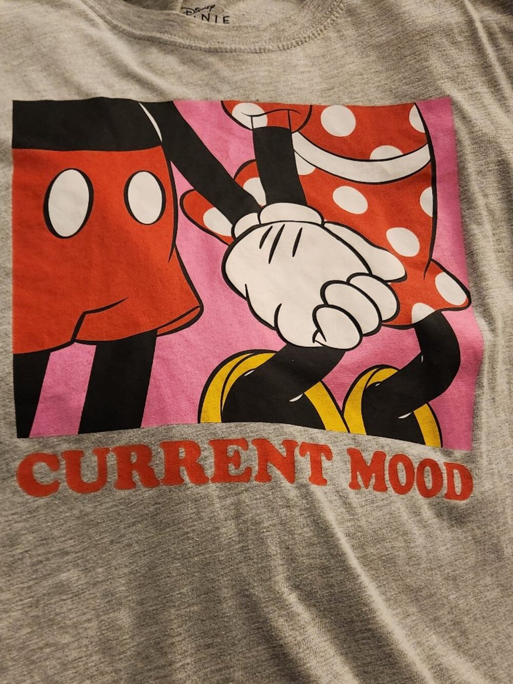 Disney Minnie Mouse Current Mood Graphic T-Shirt Gray Women’s 2XL